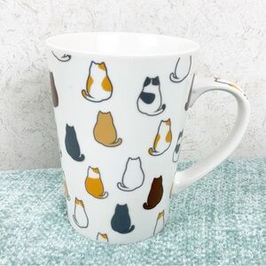 Orly Maison Cats Mug 18.5 Oz Calico Brown Black Orange Tuxedo Cat Lovers